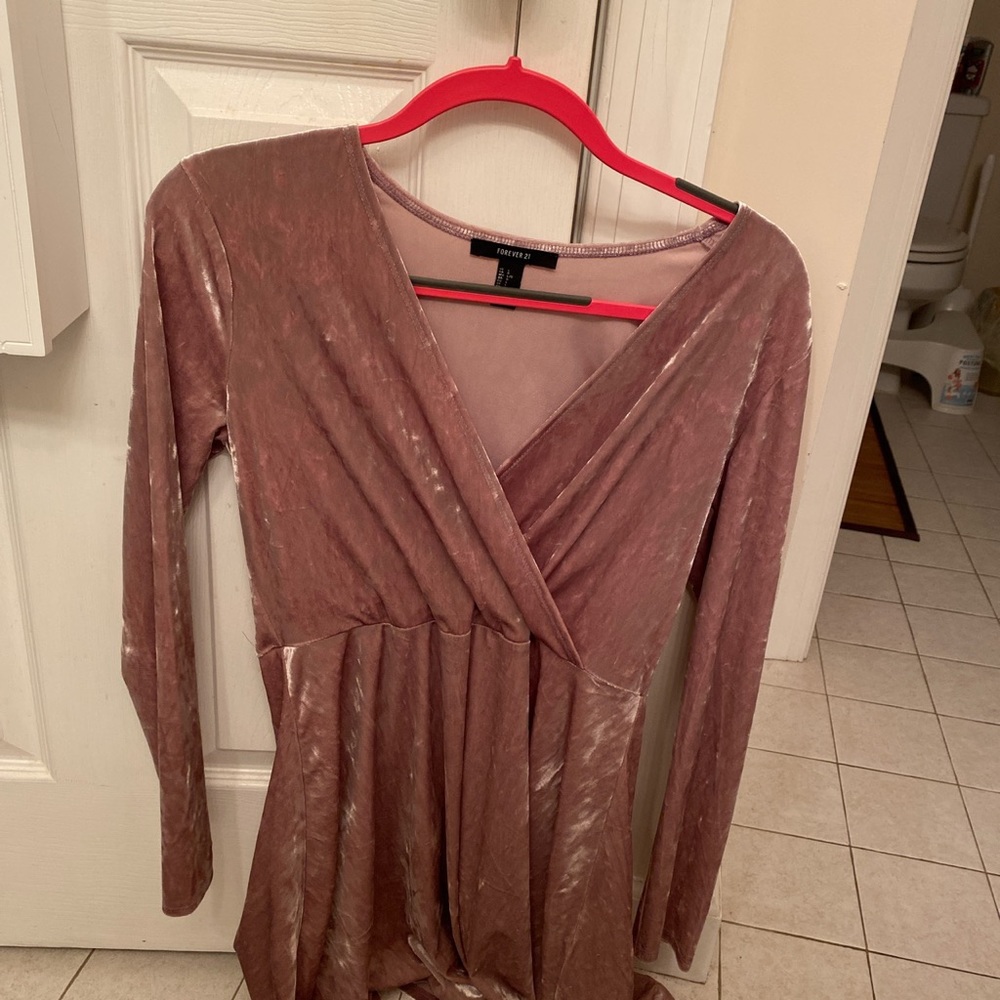 Never Worn Crushed Pink Velvet Dress